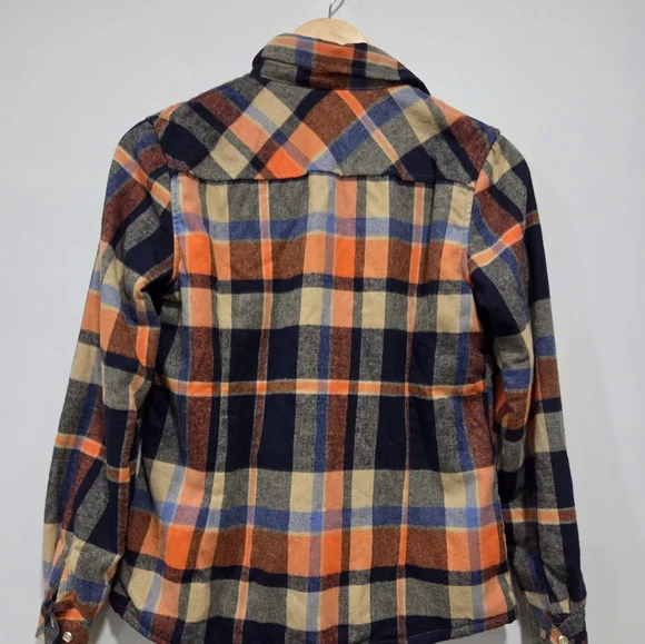 Jiang Vi Xuan Plaid Flannel Button-Up Shirt Shacket Size XS/S - Picture 2 of 10